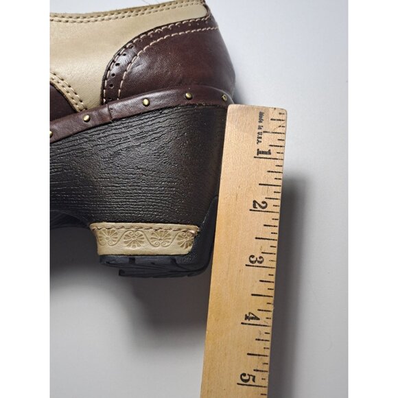 Jambu Dutch Design Lace-Up Leather Heeled Oxford Shoes Womens 8 Brown Platform - Picture 12 of 13